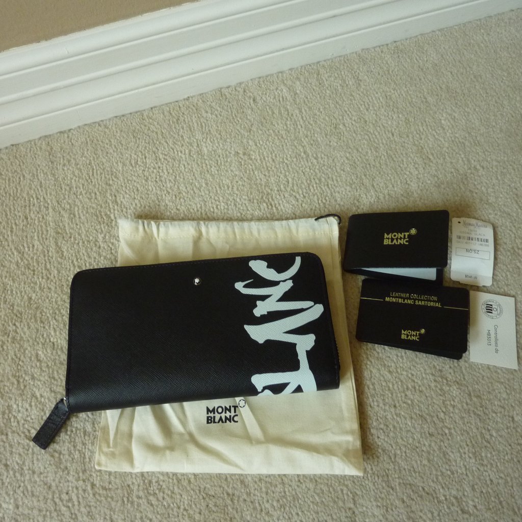 Mont Blanc Sartorial Saffiano Leather Logo Wallet